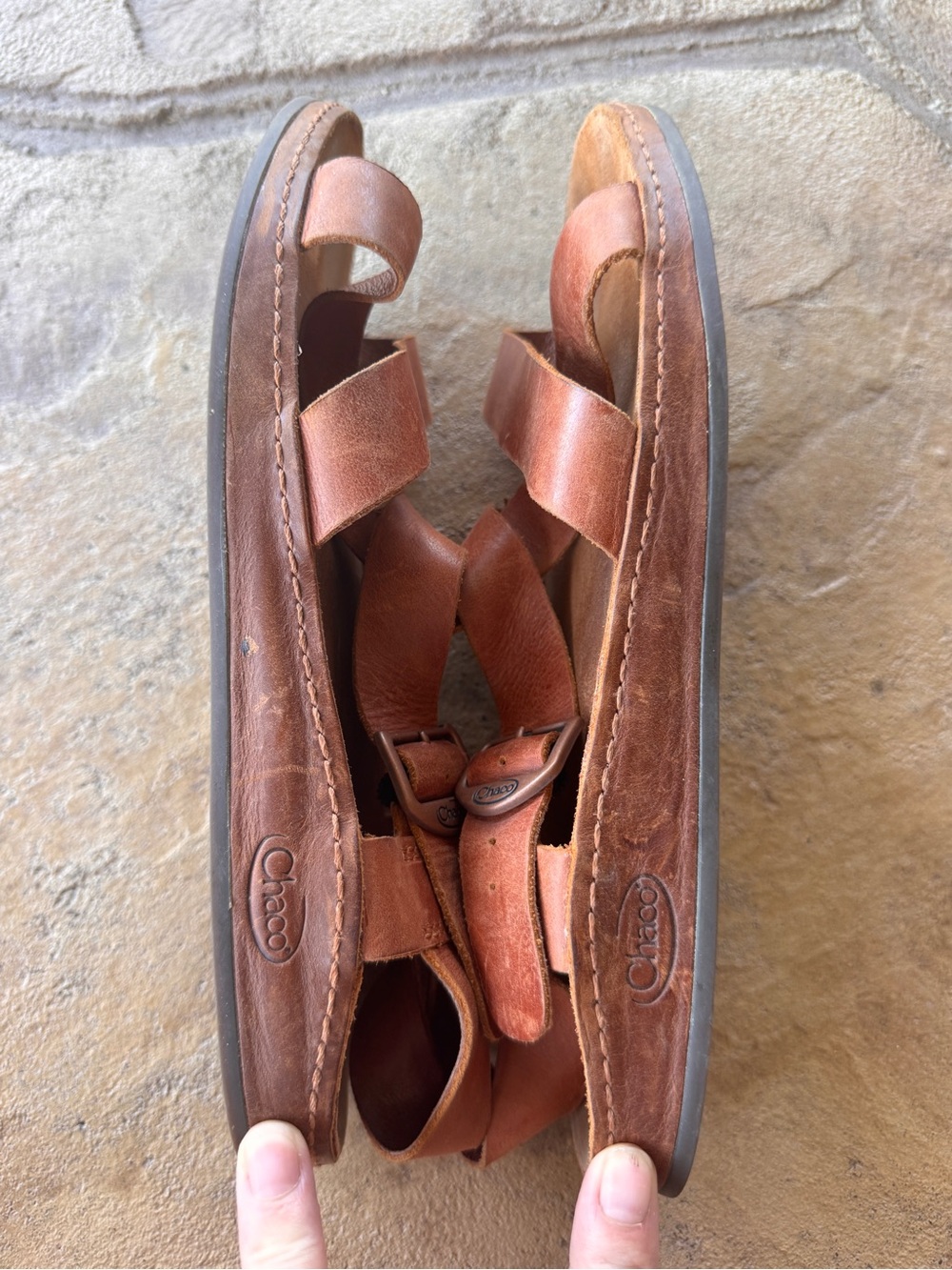 Chaco Wayfarer Leather Strappy Sandals Rust Brown Women’s 9 EU 40 - Picture 11 of 11
